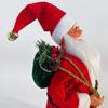 Creative 13inch Santa Claus Decorations Soft Velvet Santa Claus Doll Window Decoration Standing Santa Claus Xmas Tree Ornament