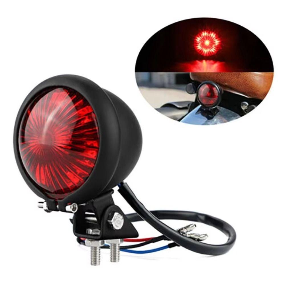 DC 12V Motorcycle Tail Light Round Rear Stop Lamp Brake Tail Light Replacement  Motorcycles Use
