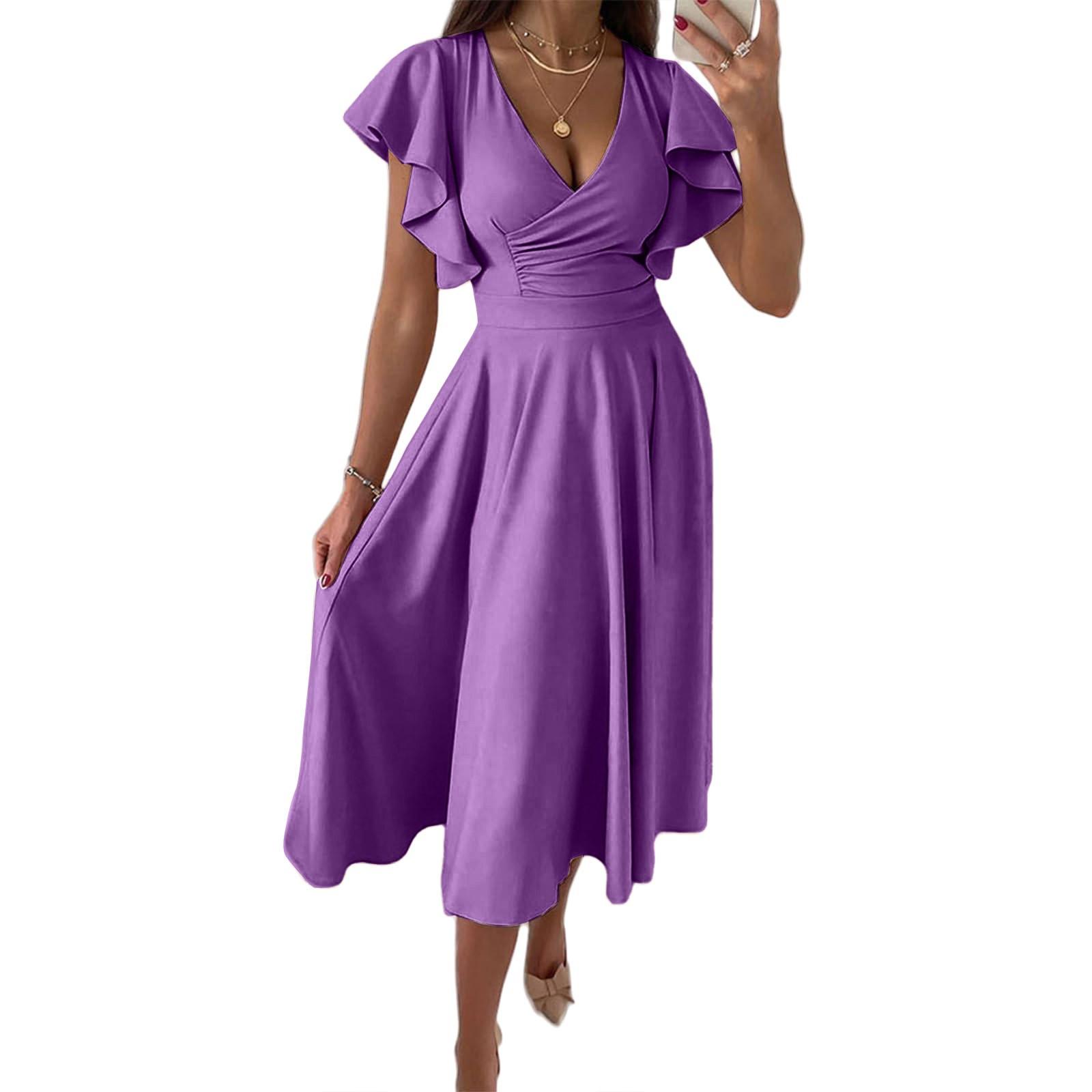 

Модная женская юбка с оборками, весна-лето, низкий V-образный вырез, талии, облегающее сексуальное платье XXL