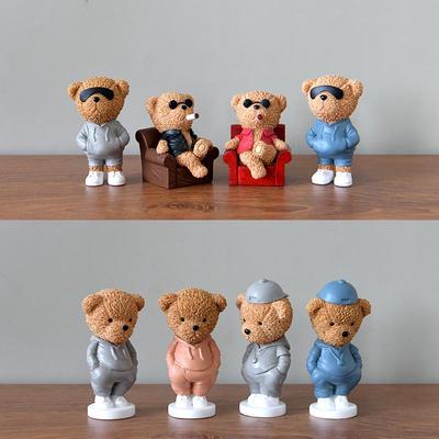 Tirelire en forme d'ours en peluche, décorative pour bureau ou chambre