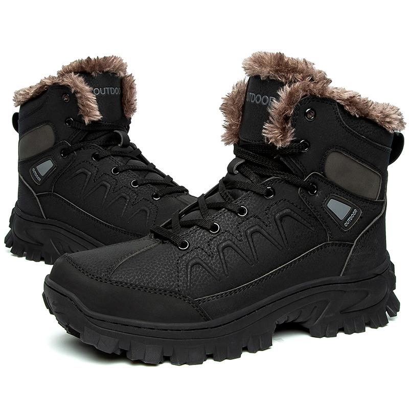 Größe 40- 48 Winter Schneestiefel Herren Wasserdicht Outdoor Herrenstiefel Russischer Stil Stiefeletten für Herren Schneestiefel