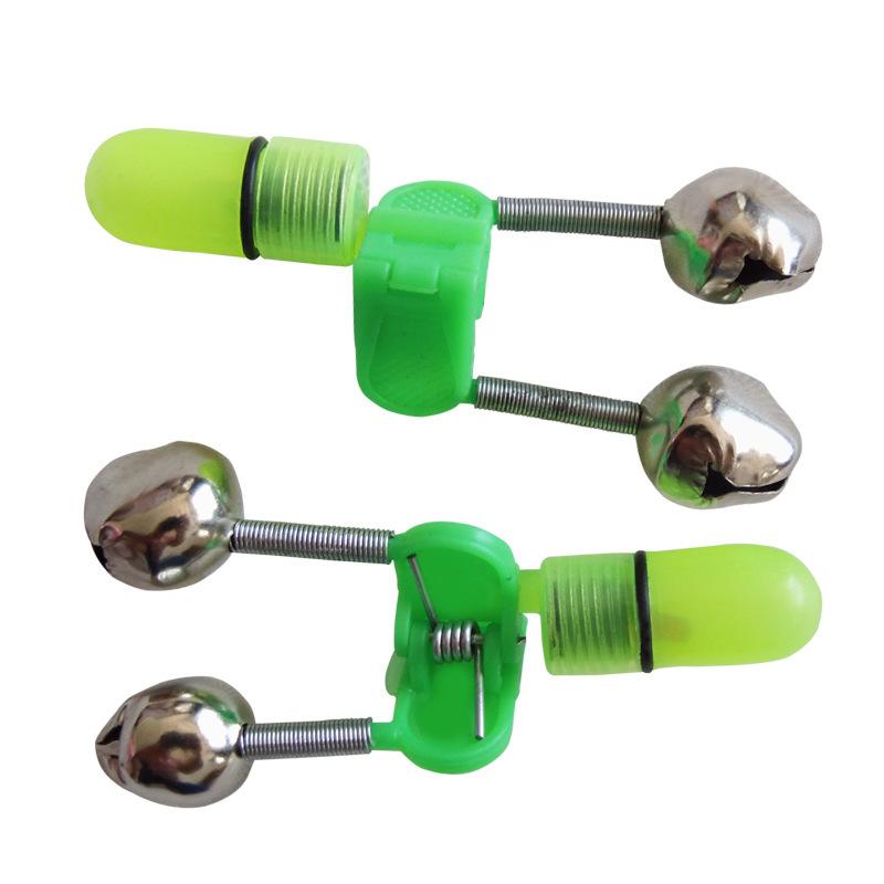 

Светодиодная ночная удочка с сигнализацией о поклевке и приманке, двойной колокольчик с клипсой, легкий портативный сигнализатор для кемпинга Red light