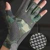 Elastic Men Cycling Gloves Sweat-absorbent Fingerless Gloves Profession Fishing Gloves