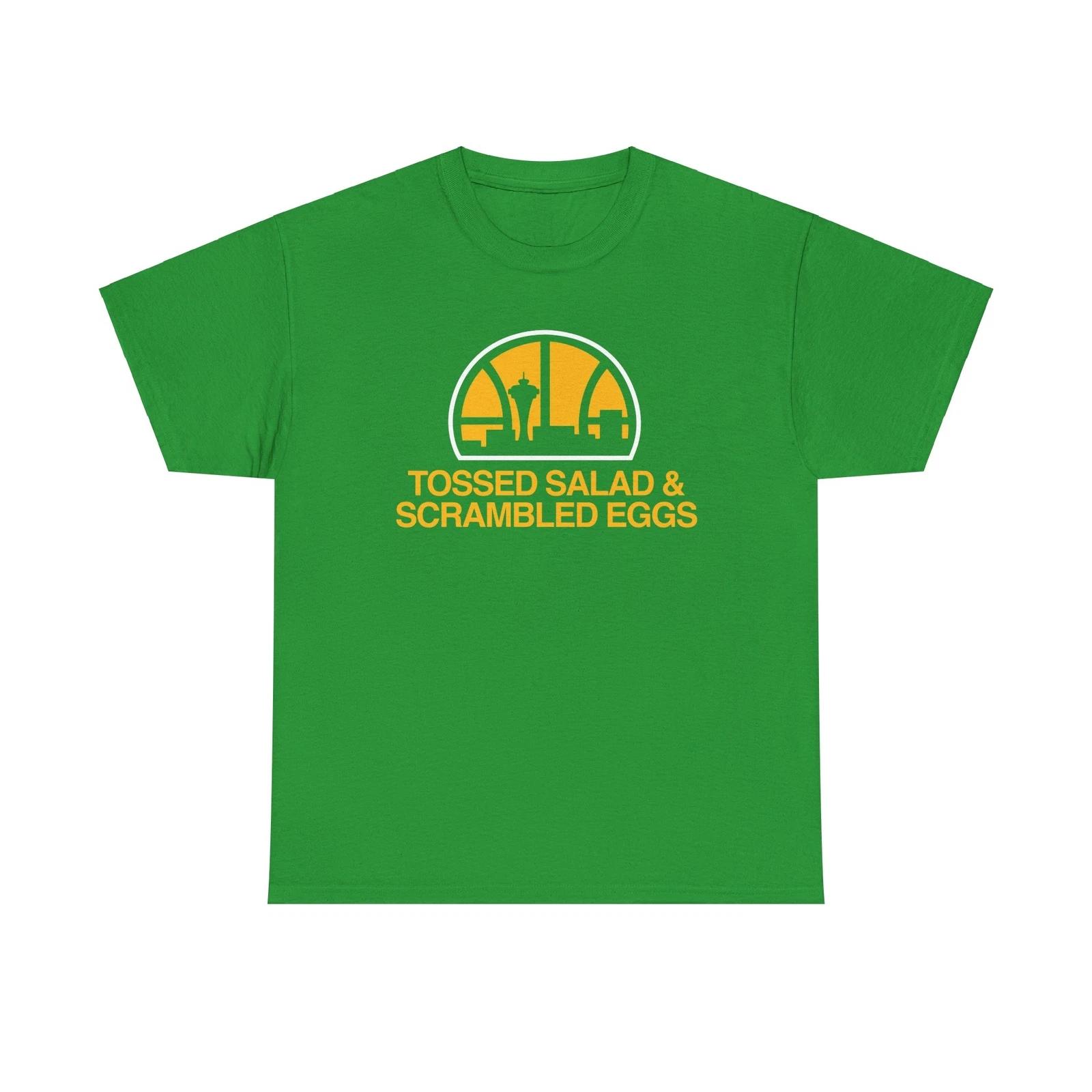 Tossed Salad & Scrambled Eggs Graphic T Shirt Unisex Heavy Cotton Tee L
