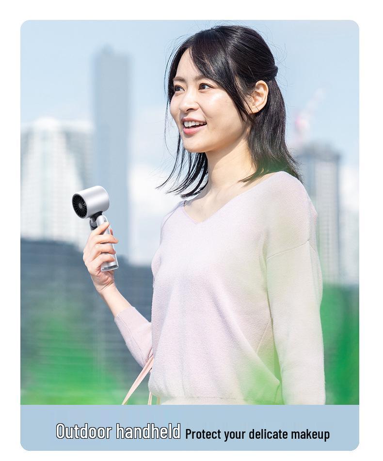 K801 Ice Cooling Handheld Fan: 100-Speed, Bladeless, Semiconductor Spray, Wearable Around Neck