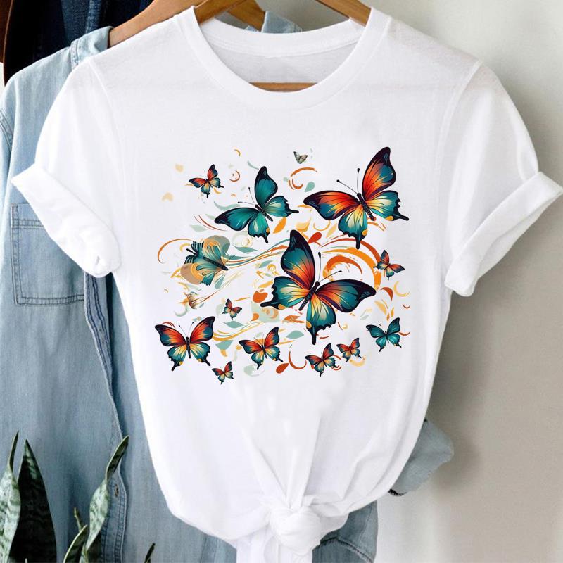 (Asian Size) Printed Female Clothing Women Tee Letter Cute 90s Sweet Lady  T Shirt  Casual Fashion Top Graphic Short Sleeve T-shirts