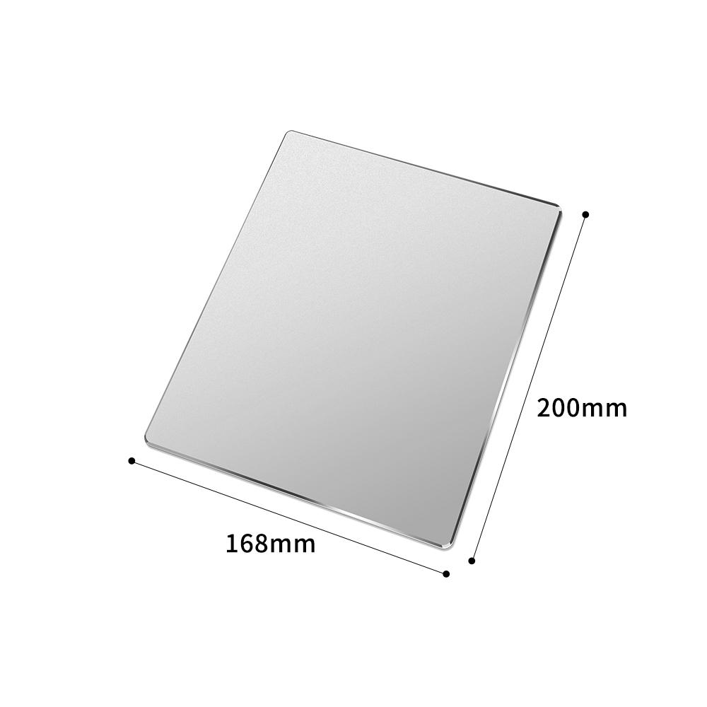 

Коврик для мыши из твердого серебристого металла и алюминия, гладкий, магический, ультратонкий, двухсторонний, быстрое и точное управление для Macbook, игровые и офисные аксессуары для MacBook 200mm*168mm серебряный