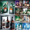 Neue Kreative Whiskey-Flaschen Bausteine, 3D Puzzle DIY Modellbausätze für Erwachsene, Heimbar Dekoration, 10 Stile verfügbar