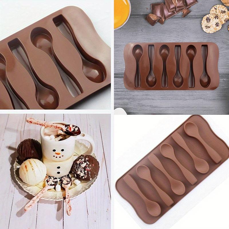 Silicone Chocolate Mold 3D Spoon Baking Mold Non-stick Biscuit Cake Jelly Candy Mold DIY Hand Baking Tools Kitchen Accessories