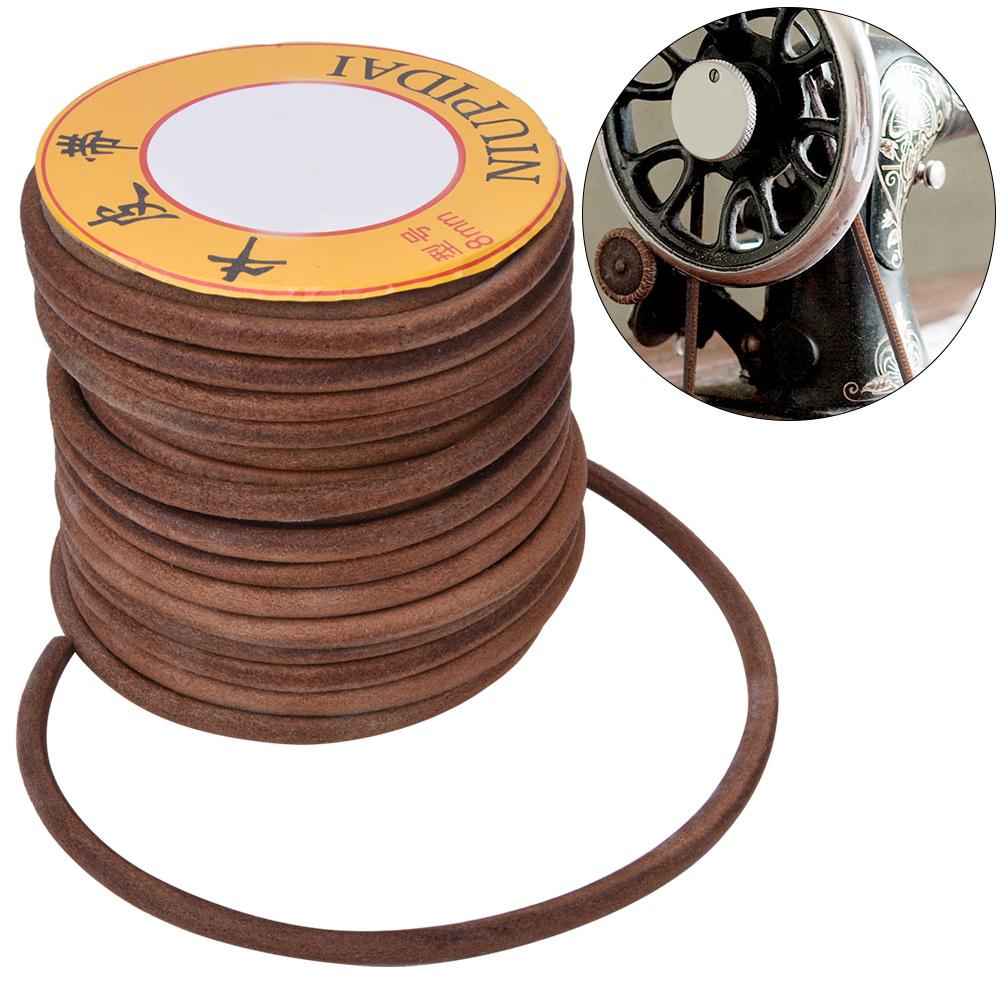 Kožený řemen k šicímu stroji 20m Multifunkční řemen z hovězí kůže pro šicí stroj(8 mm )