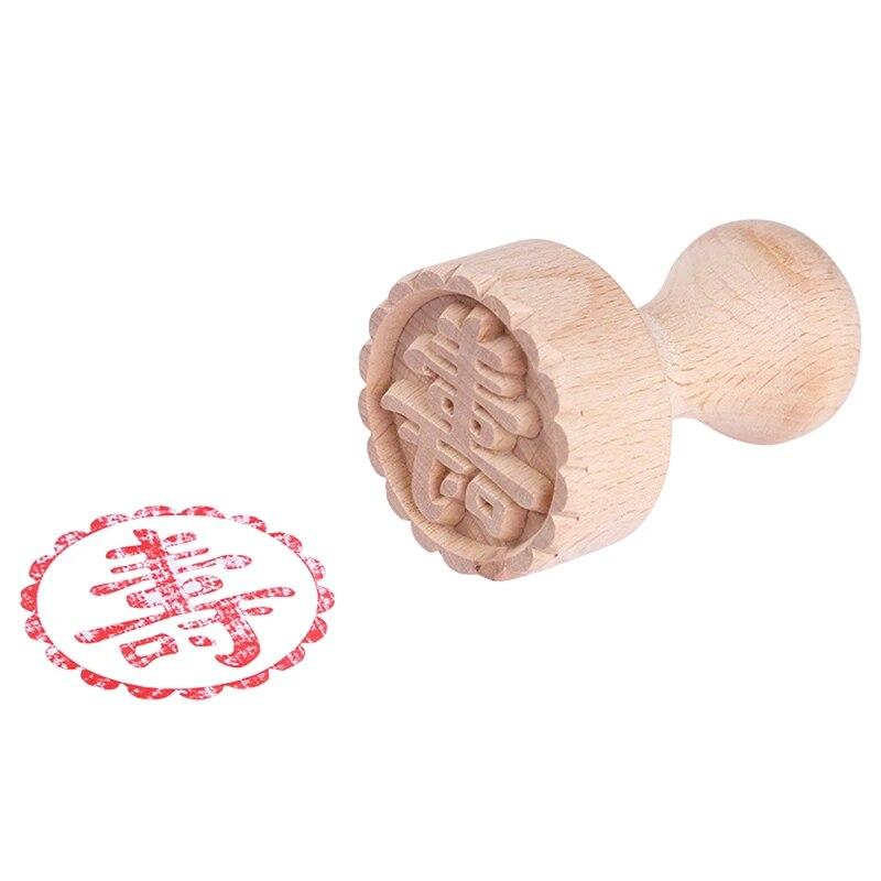 

Круглый деревянный штамп с ручкой диаметром 5 см, штамп с китайским иероглифом «Лунный торт», штамп для кондитерских изделий, штамп с благословением one size