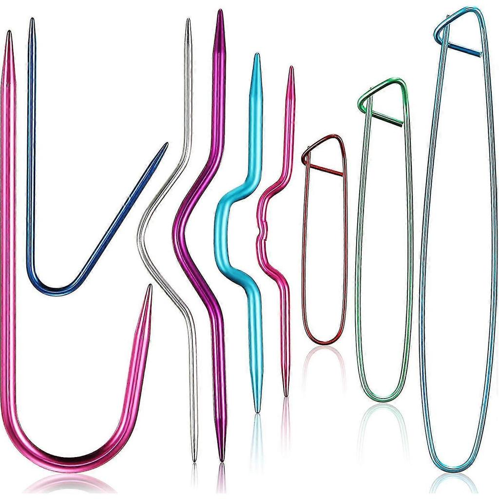 9 pieces of anti-solution safety pins and tools for sweater knitting (random color) - DD01