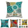 Elegant Fashion Flower Cotton Linen Cushion Cover For Home Bed Sofa Decor 45cm