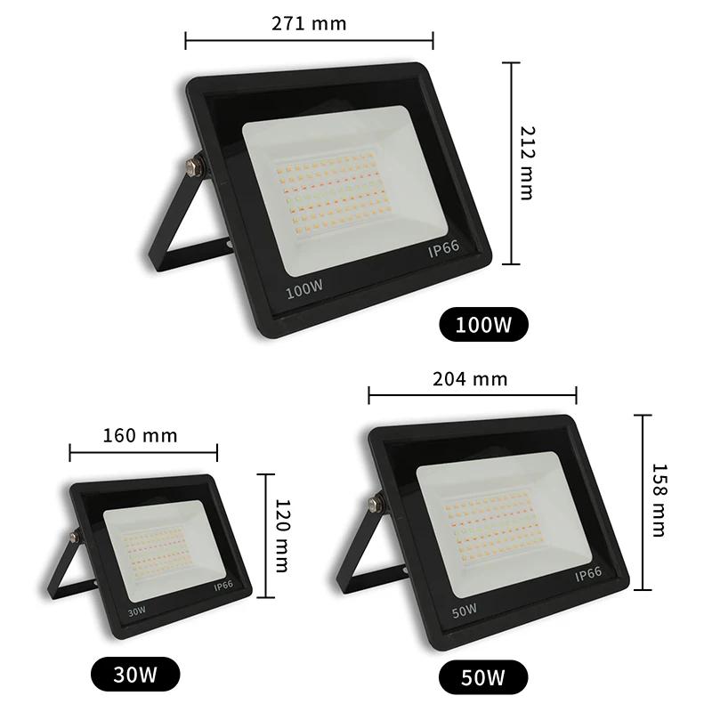 RGB TUYA Floodlight Smart APP Voice Control RGBCW CCT 3000-6500K 30W 50W 100W 220V AC for Garden Party Outdoor Lighting