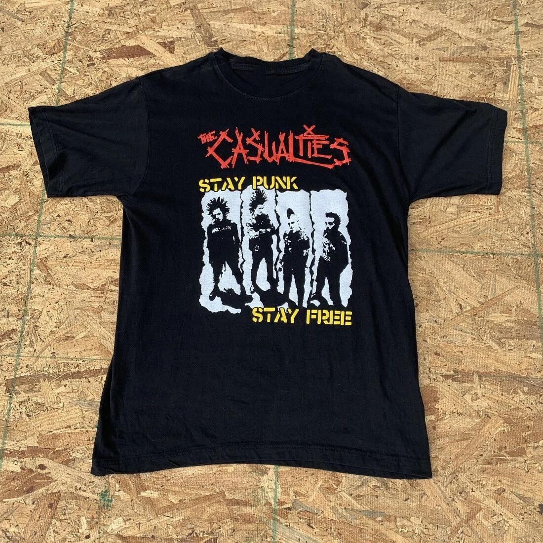 The Casualties Band Stay Punk Stay Free Cotton Black S-5XL T Shirt EN832 S разноцветный
