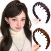 Non-Slip Braided Headband Wig Headwear Retro Head Hoop Fishbone Braids Hair Bands  for Women