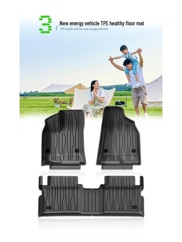 Eco-Friendly TPE Floor Mats for 2023 BYD E2 - Dirt-Resistant, Waterproof, Includes Trunk Mat
