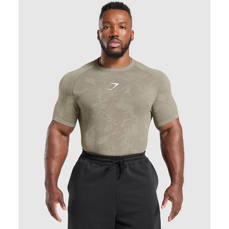 Herren Schnelltrocknendes Atmungsaktives Slim-Fit Sport-T-Shirt mit Kühleffekt und Lässigem Print
