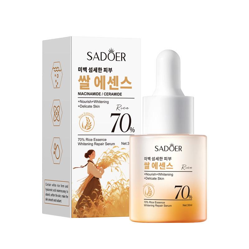 SADOER Rice Essence Serum Face Whitening Cream Moisturizing Hydrating Anti-aging Facial Essence Korean Skin Care Cosmetics