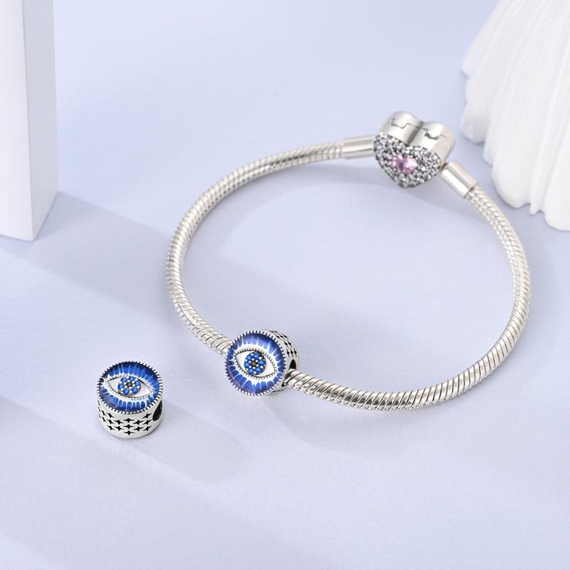 Original Charms Copper Devil'S Eye Series Charm Beads Fit 3Mm Original Bracelet For Women Diy Jewelry Gifts Making