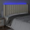 Tête de lit - MAISON EXCLUSIVE - 163x16x118/128 cm - Similicuir crème - LED découpable - Hauteur réglable