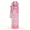 1PC Faint light blank manuscript print 750ml colorful plastic sports water bottle leakproof pop up lid with straw for outdoor work home use