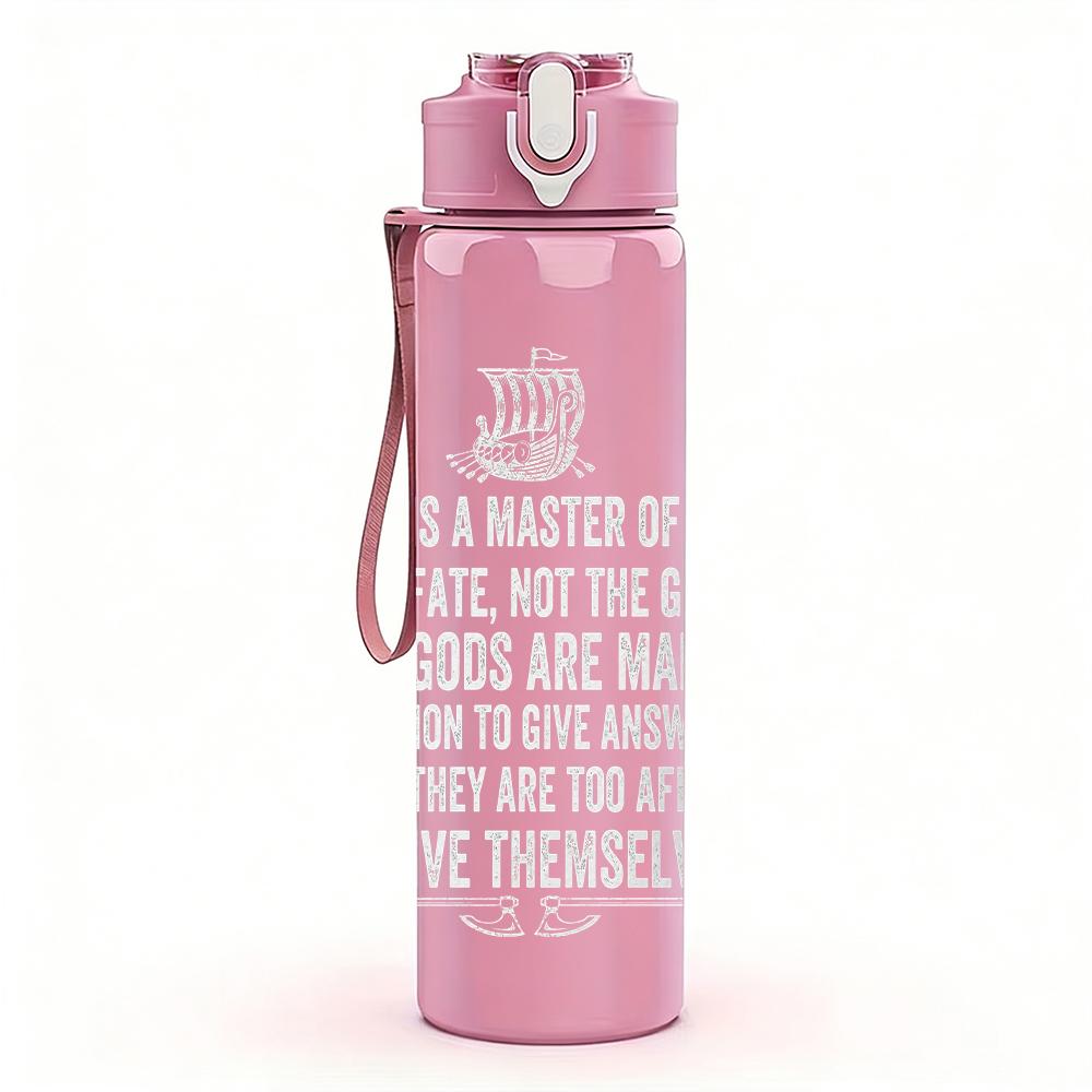 1PC Faint light blank manuscript print 750ml colorful plastic sports water bottle leakproof pop up lid with straw for outdoor work home use