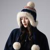 Warm Fair Isle Style Beanies Ethnic Style Lei Feng Hat Fashion Jacquard Knitted Hat  Outdoor
