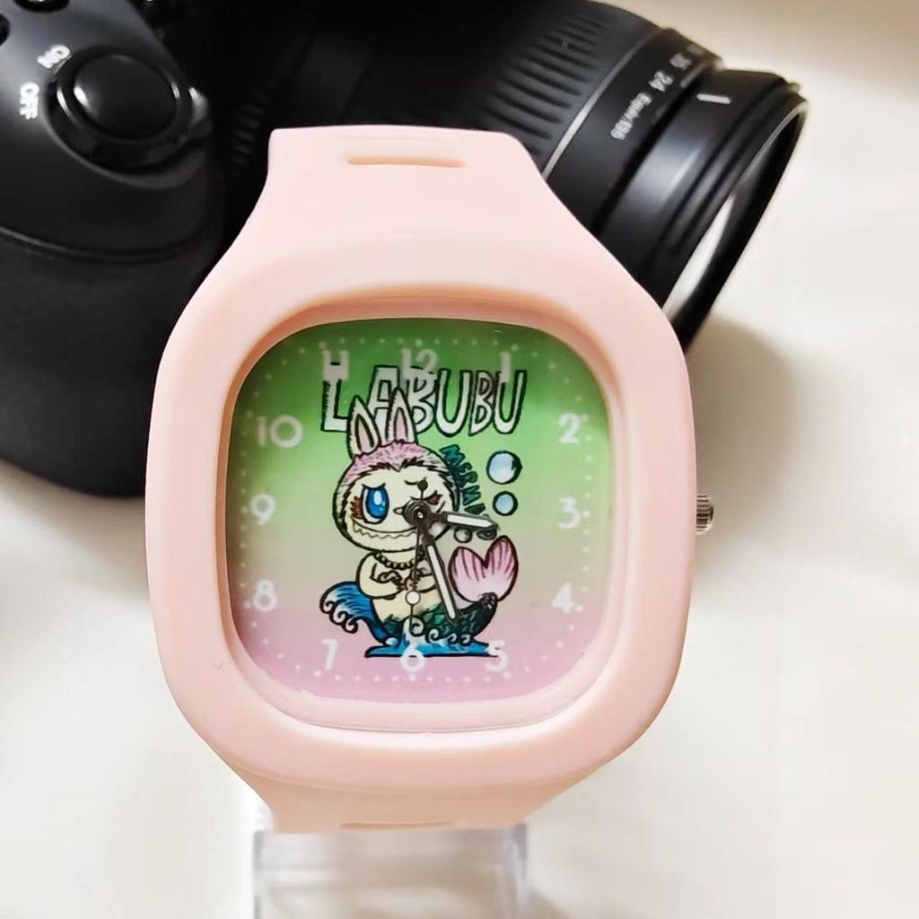 Niedliche quadratische Silikon-Quarz-Studenten-Modeuhren für Jungen und Mädchen