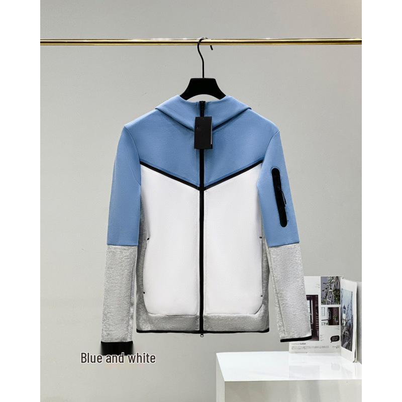 Veste cardigan zippée à capuche en coton pour homme - Manteau décontracté printemps/automne 2024