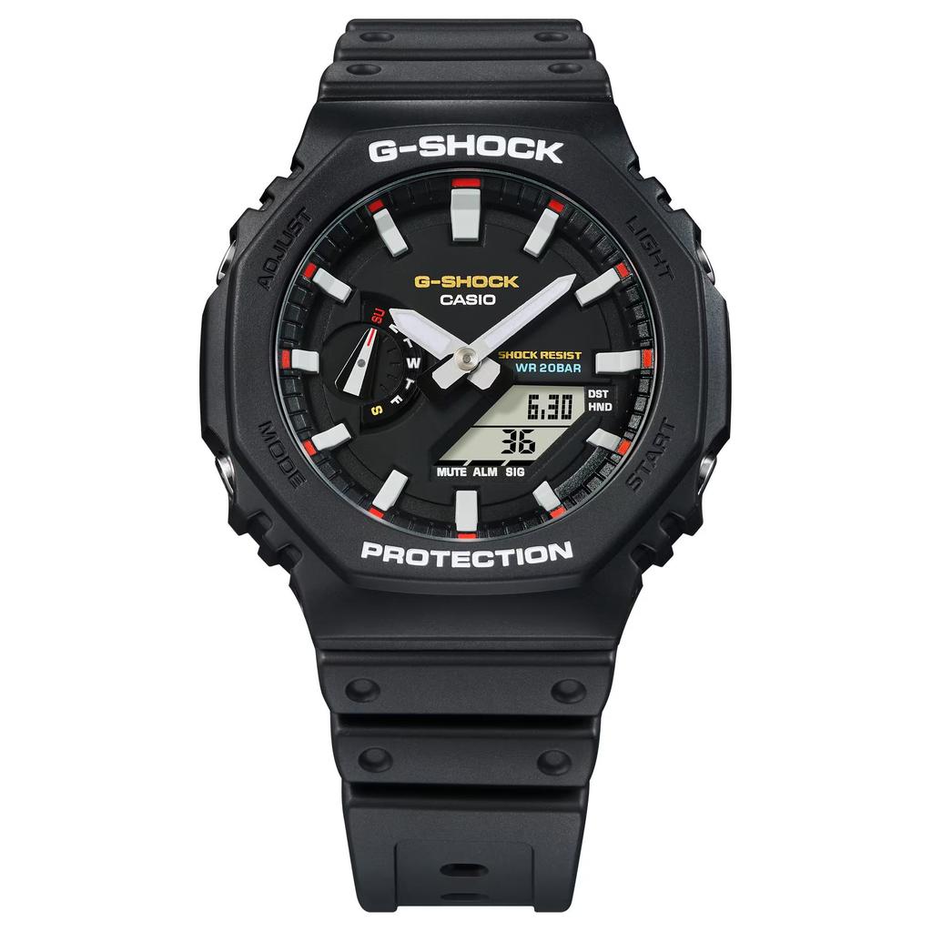 Casio / Quartz Movement Resin Strap Watch Unisex Black Dial GA-2100RL-1APR