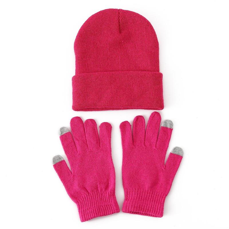 2pcs/Set of Beanie Hat with Gloves,Casual Unisex Pullover Mittens,Suitable for Autumn Winter Warmth,Suitable for Hiking,skiing