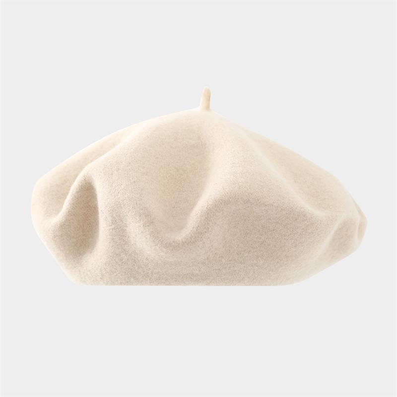 Solid Color Wool Beret Girls Winter Versatile Bud Hat Japanese Literary and Retro Painter Hat
