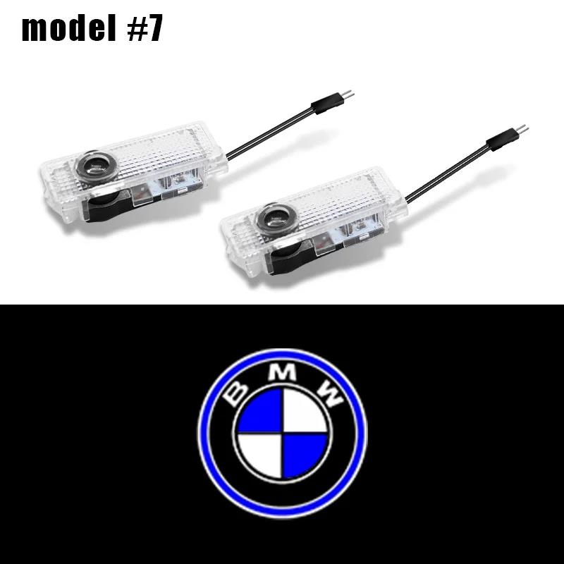 2Pcs For BMW E89 E88 E72 F16 F18 E63 E64 F13 F12 E65 E66 E67 E68 Car LED Welcome Lamp BMW Logo Door Ghost Shadow Light Projector Valve Stems 1