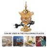 Electric Incense Burner Metal Censer Home Decoration Aromatherapy Stove Middle Eastern Style Living Room Table Desk