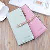 Portafoglio Lungo Colorato da Donna Progettato con Molteplici Slot per Carte, Portafoglio Sottile a Doppia Piegatura con Chiusura a Zip, Design Carino