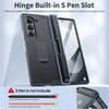 for Samsung Galaxy Z Fold 6 Phone Case With S Pen Holder, Hidden Stand, Screen Protector, Sturdy Shockproof Protective Case-Black