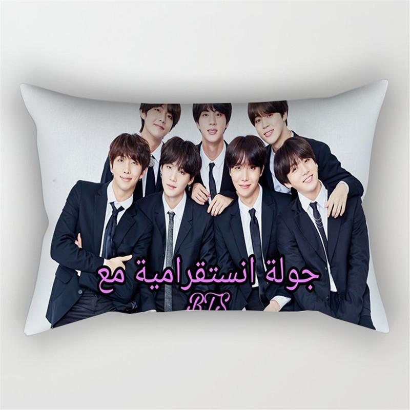 Bangtan Boys Kpop Bts Print Pillowcase Cover Bed Seat Square Pillow Home Cover