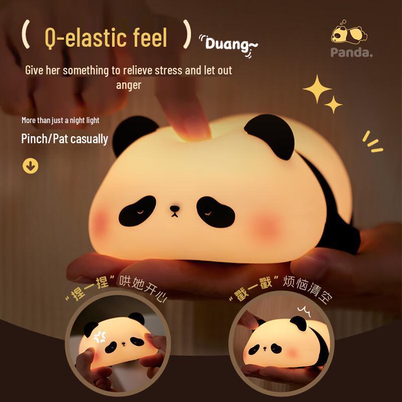 Adorable Panda Night Light: Sleep-Friendly Bedroom Companion for Kids, Perfect Girls' Birthday Gift