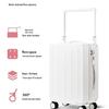 Lightweight 20/24 Inch Carry-on Suitcase with Wide Drawbar and Combination Lock for Men and Women