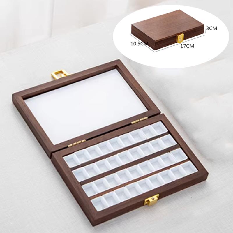 24/36 Grid Watercolor Paint Box Empty Box Palette Cases Students Outdoor Sketching Watercolor Packaging Painting Art Supplies