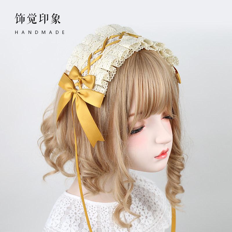 Lolita Headress Japanese Sweet Daily Girl Headband Original Handmade Lolita Headband Lace Hair Accessories