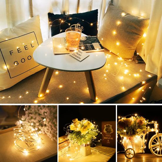 

1m 2m 3m Copper Wire LED Fairy Garland String Light 2M теплый белый