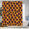 Orange Halloween Pumpkin Printed Shower Curtain Waterproof Fabric Decorative Bathroom Shower Panel