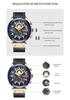 Curren 8380 Men's Waterproof Multifunctional Quartz Sports Watch with Leather Strap and Calendar