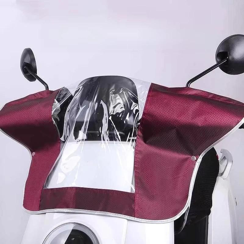 Electric Scooter Dashboard Rain Cover Waterproof Zipper Transparent Window Quick Installation for Scooter Riding Gear