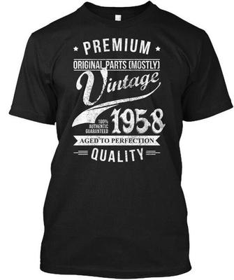 Maglietta Regalo di Compleanno Vintage 1958 Per 58 Anni Prodotta negli USA Taglia dalla S alla 5XL