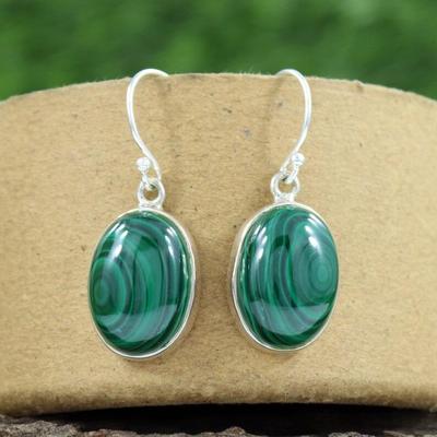 Malachite Gemstone Earring, 925 Sterling Silver Earring, Gift For Her, Handmade Earring, Women Earring