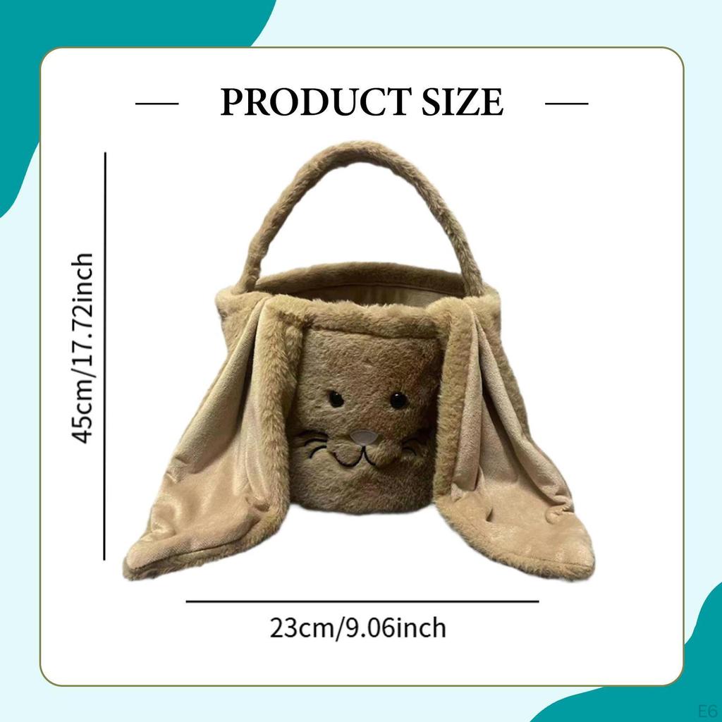 Easter Basket Decorative Easy To Carry with Handle Storage Organizer for Outdoor Birthday Party