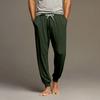 Men's Drawstring Pocket Cuffed Casual Pants Home Sleep Pants